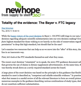 Totality of the evidence: The Bayer v. FTC legacy